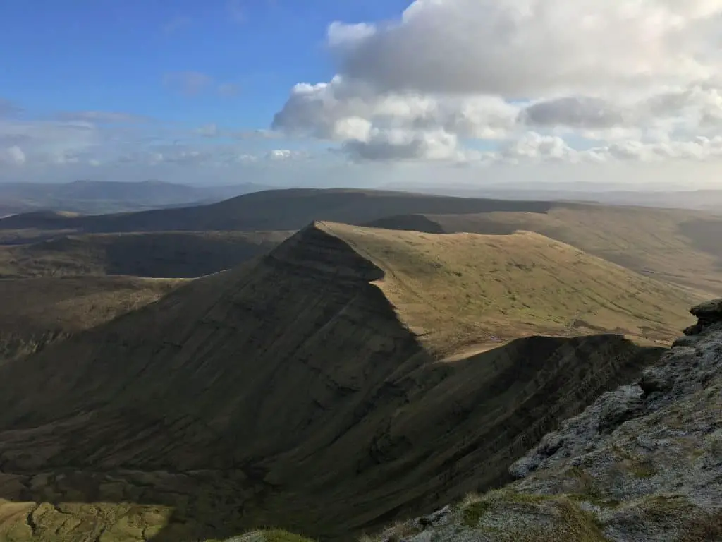 Looking down on Cribyn from the summit of Pen y Fan