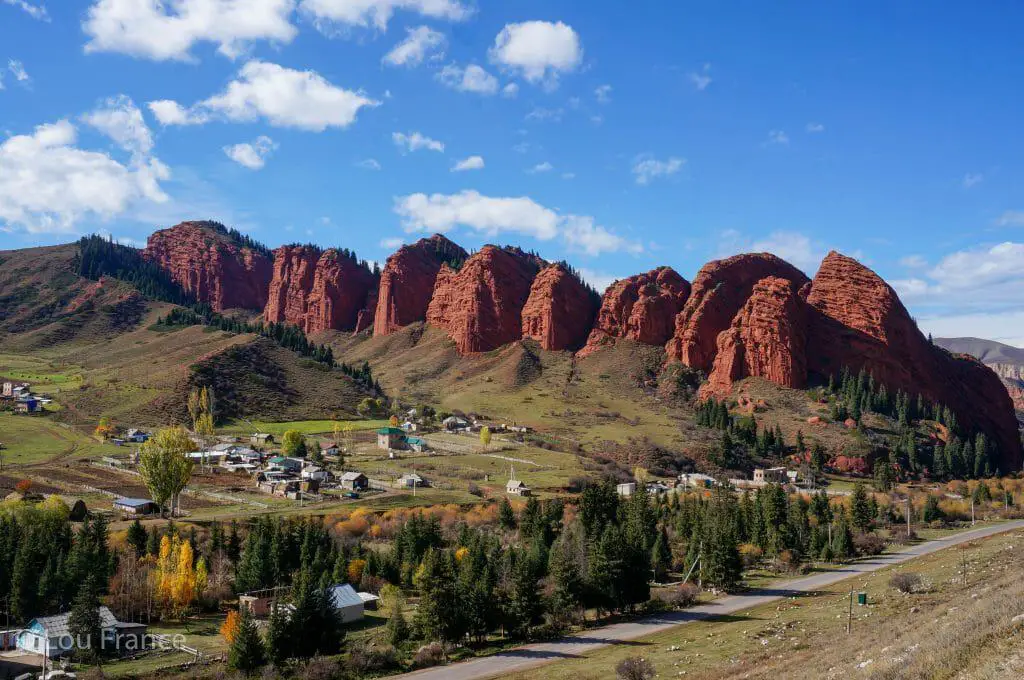 Jeti Oguz is a popular area for hikes in Kyrgyzstan