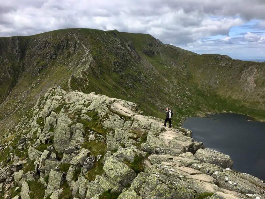 Helvellyn via Striding Edge is one of the best hikes in the UK
