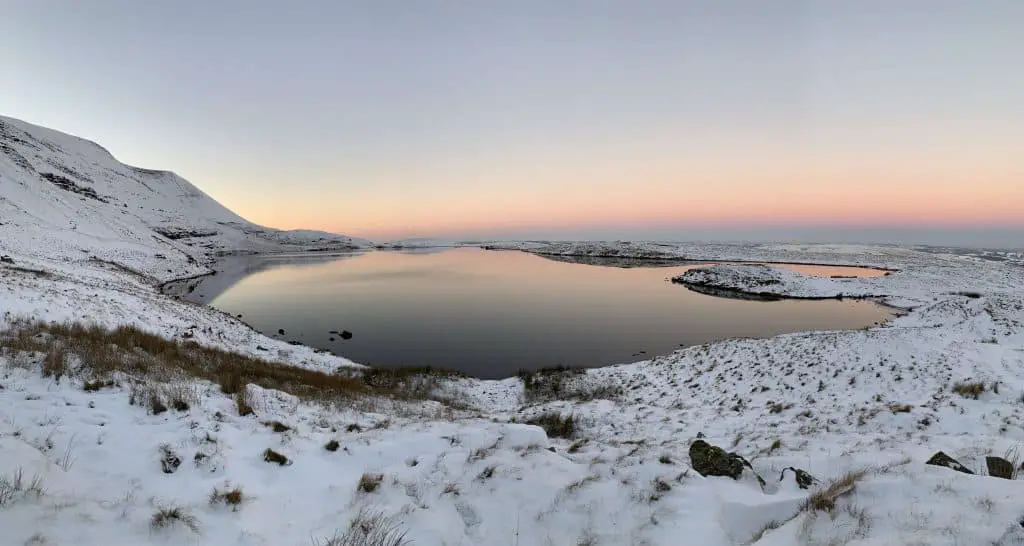 Llyn y Fan Fawr in the snow