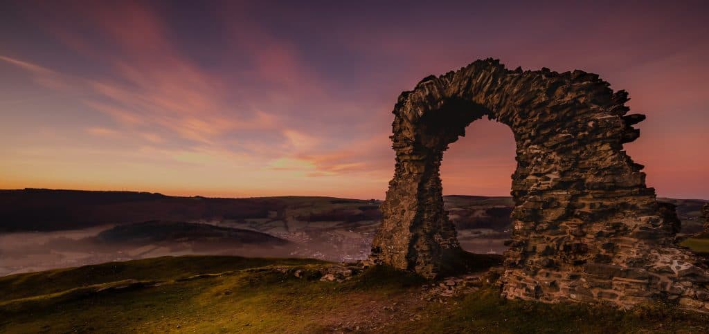 Dinas Bran is a great castle in Northern Wales for photography