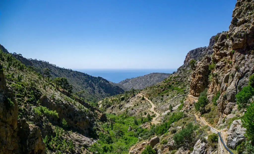 Hiking in Crete offers stunning rocky scenery