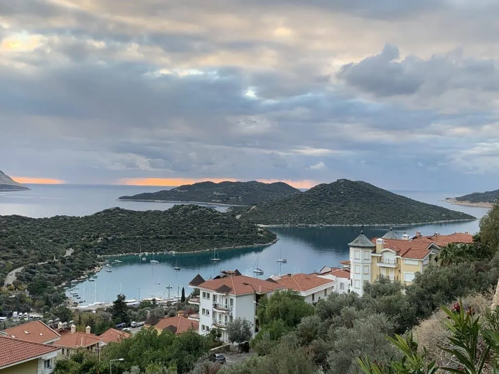 Kas harbour at sunset