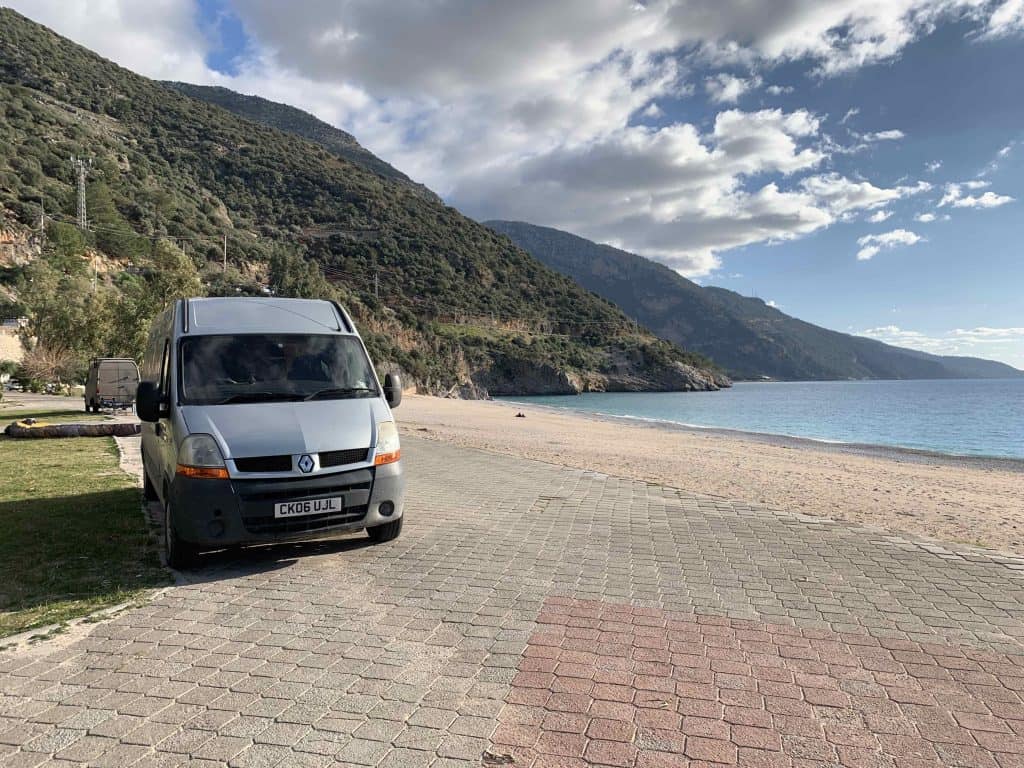 Driving from the UK to Turkey in our campervan to enjoy sea views on the Mediterranean coast