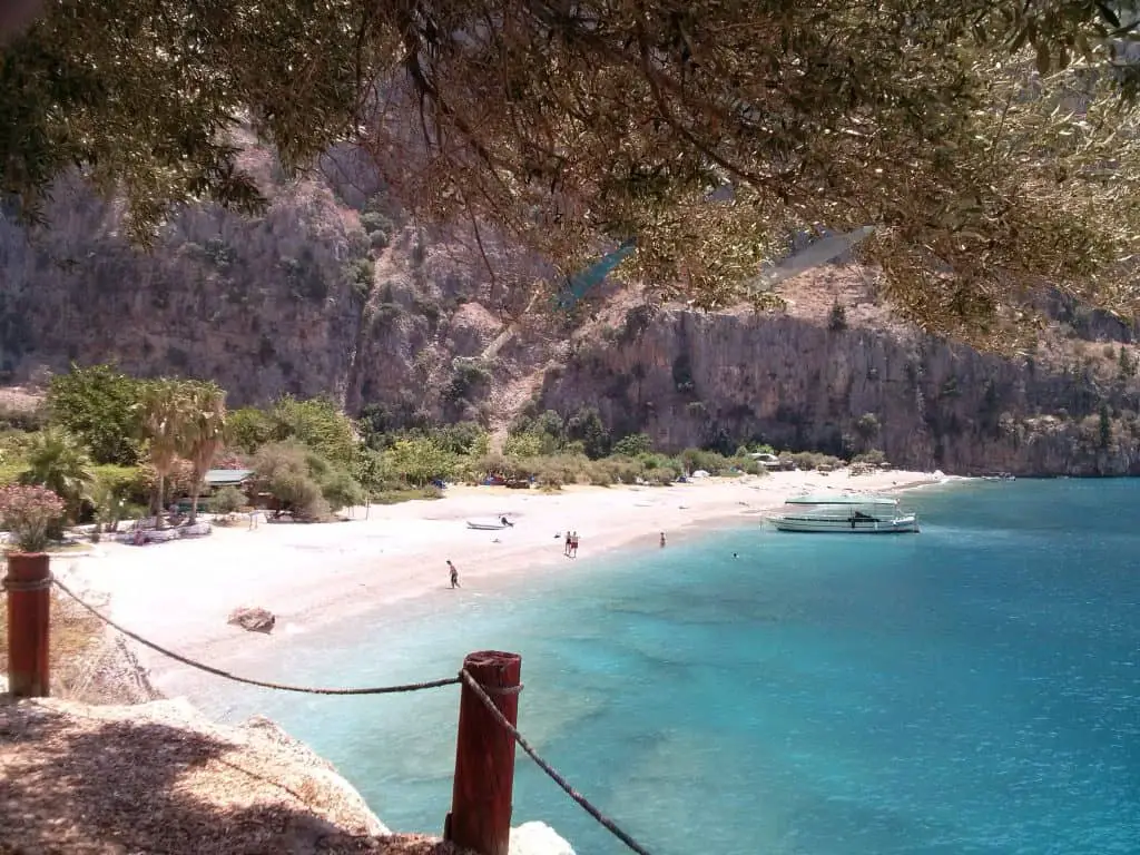 The paradise scene at Butterfly Valley Fethiye