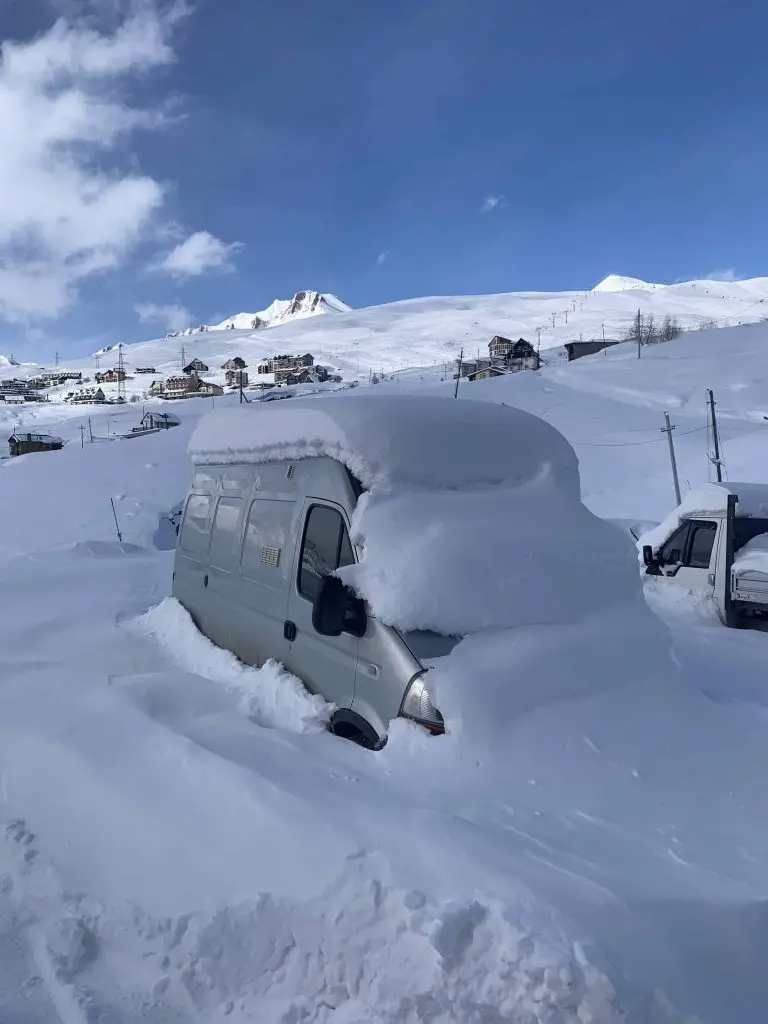 Winter in a campervan can be very cold