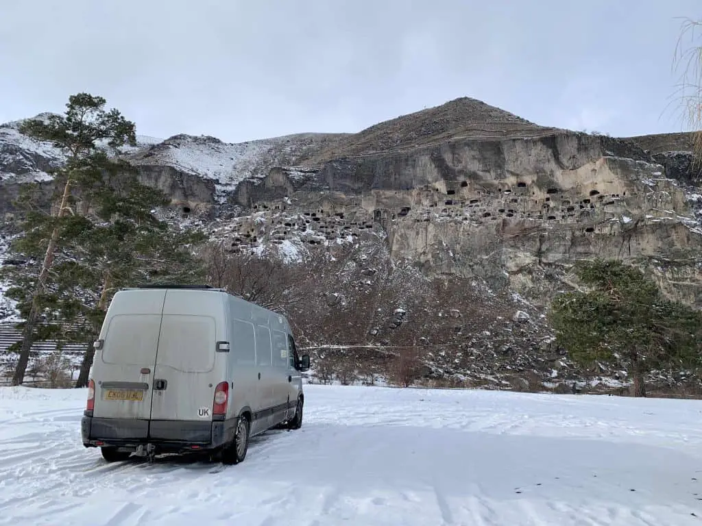 Winter van life in Georgia