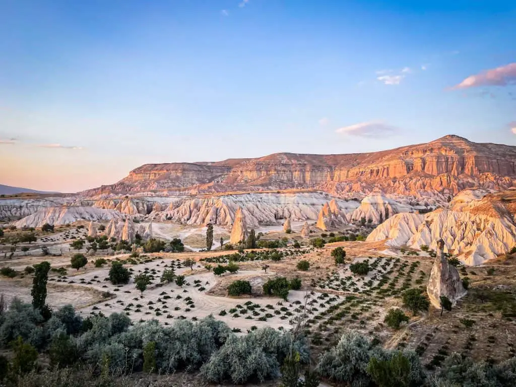 Sunset over Rose Valley is a memorable experience in Cappadocia 