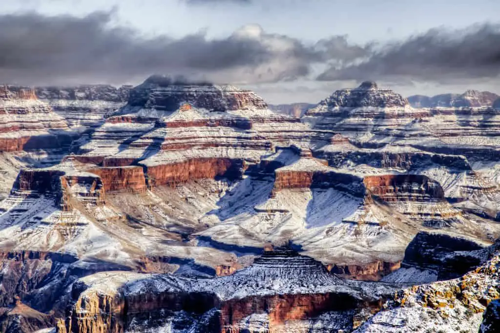 The Grand Canyon is a top destination for a winter national park adventure