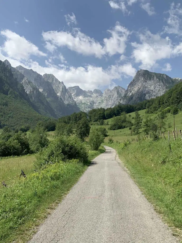 Many mountain roads in Montenegro are single track