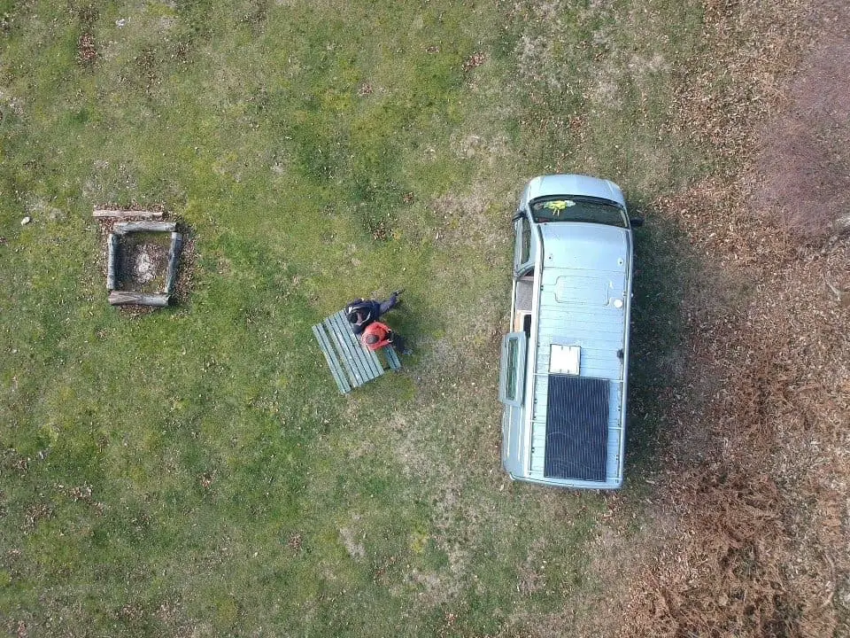 Solar panels and the electric system form a big part of a camper van conversion