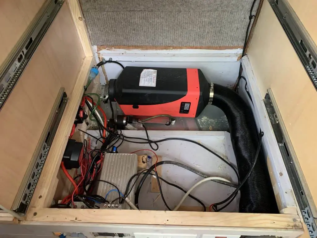 Heating is a key part of a converting a van to a camper