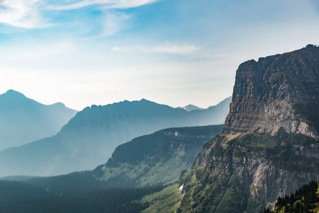 The Going to the Sun road is a scenic route in the USA