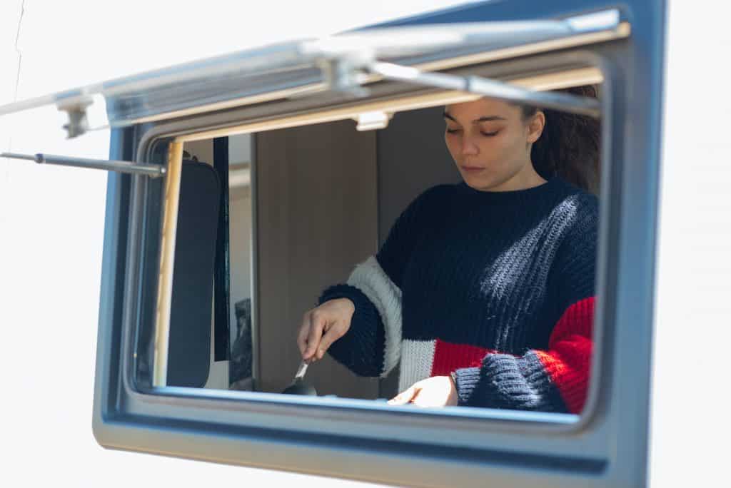 Most campervan windows are made from polyplastic