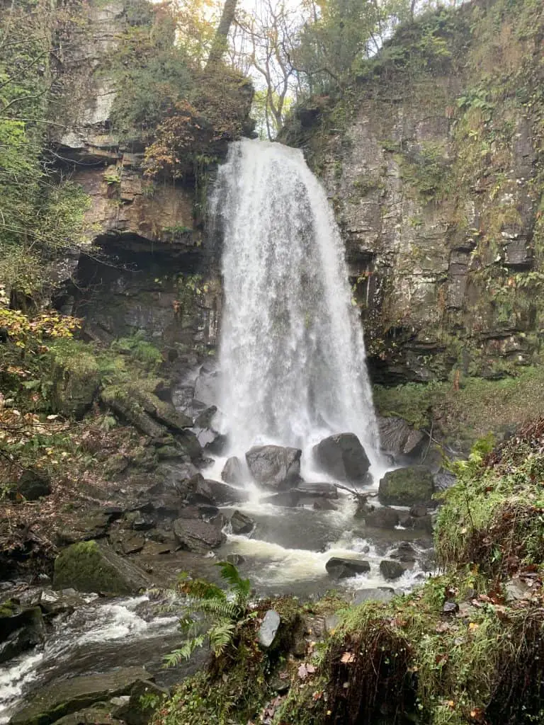 Melincourt is a waterfall on the edge of the Brecon Beacons