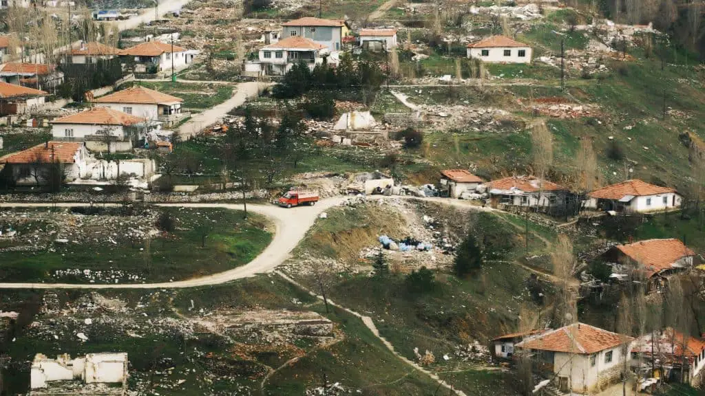 Rural roads in Turkey