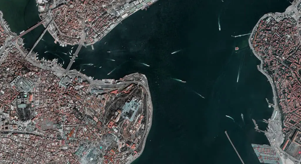 Top down view of Istanbul