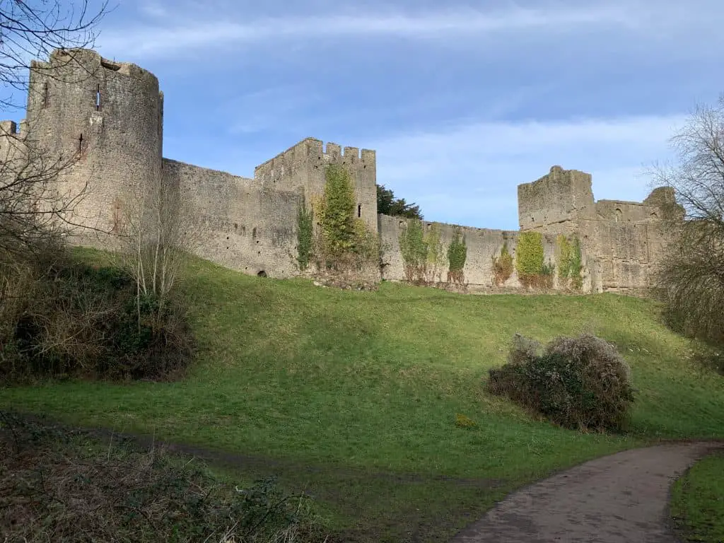 Chepstow Castle in the Wye Valley 