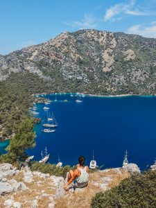 Enjoying a hike on our Blue Cruise in Turkey