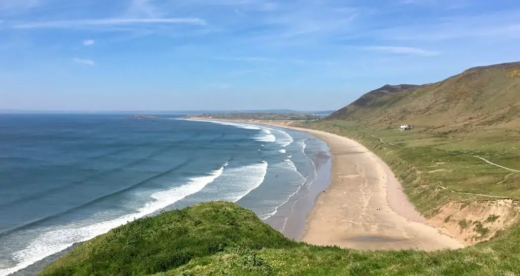 Views over Rhossili beach