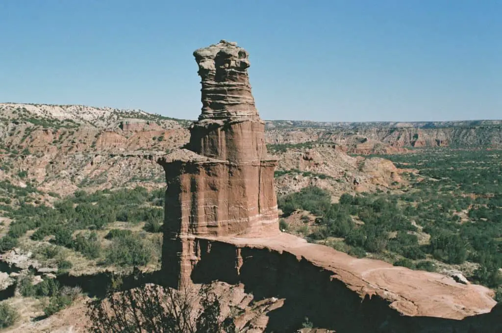 Lighthouse Rock is a well known landmark on the Lighthouse Trail in west Texas